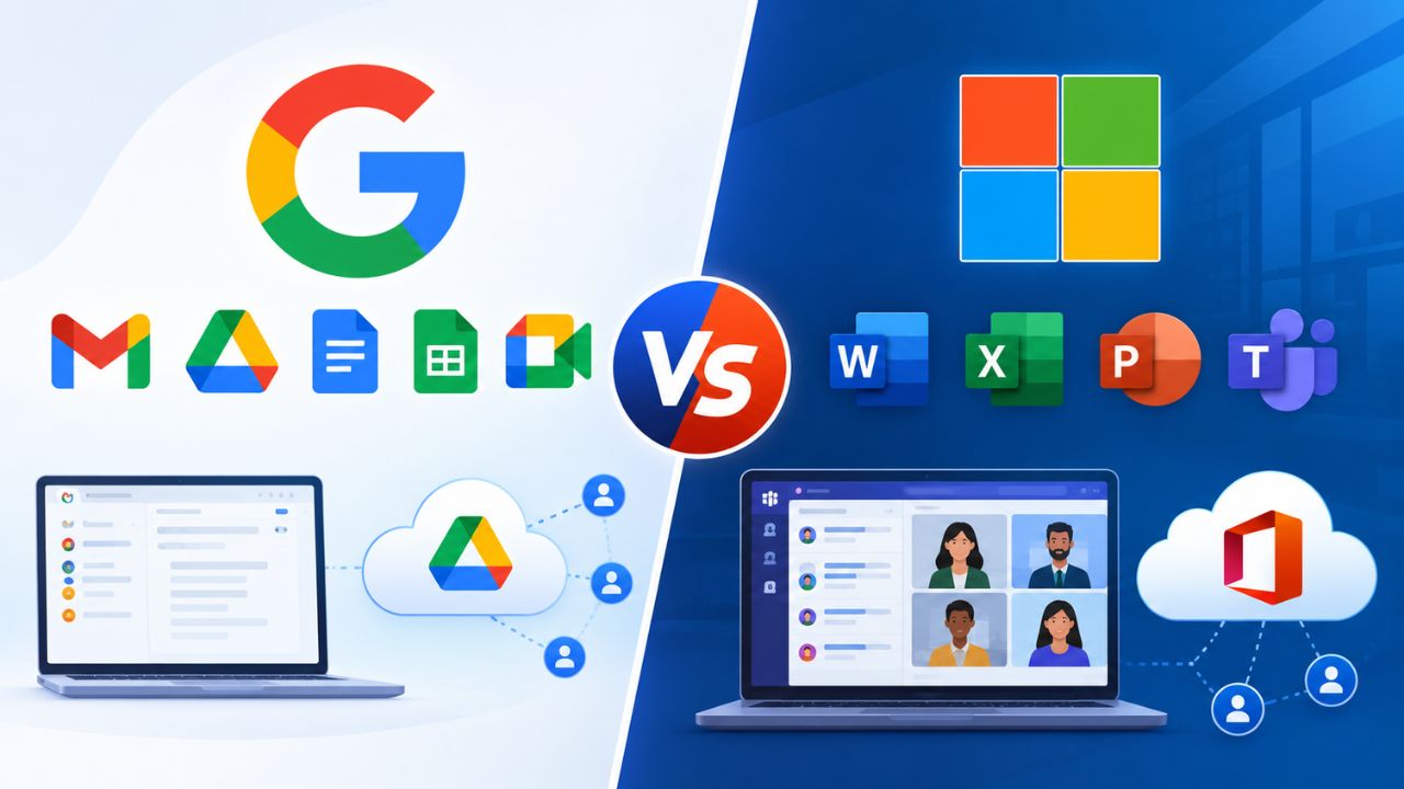 Google Workspace Business vs Microsoft 365 A Guide Google Workspace Business vs Microsoft 365: A Guide