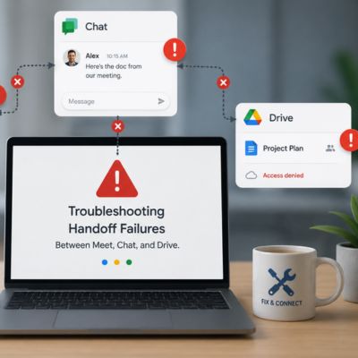 Troubleshooting Common Handoff Failures Between Meet, Chat, and Drive